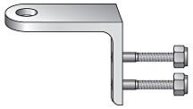 Checkers Fs7012 Each "L" Bracket Mount For 1" Square Tube