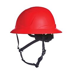 Msa 10250623 V-Gard® H2™ Safety Helmet, Type Ii, Full Brim, Rachet Suspension, Non-Vented, Mips® System, Red