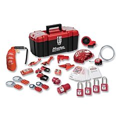 Master Lock 1457Ve410Kapre Portable Lockout Kit, Includes 4-Padlocks/Toolbox