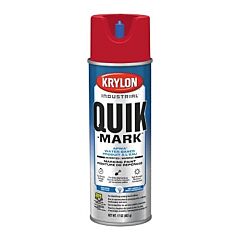 Krylon A03911004 Quik-Mark™ Apwa Water-Based Inverted Marking Paint, 17 Oz Cap Vol, 20 Oz Aerosol Can, Brilliant Red