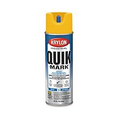 Krylon A03921004 Quik-Mark™ Apwa Water-Based Inverted Marking Paint, 17 Oz Cap Vol, 20 Oz Aerosol Can, High Visibility Yellow