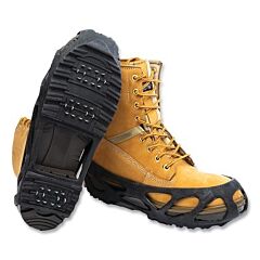 Impacto Stride20 Stride® Ice Traction Cleats, Thermo Plastic Elastomer (Tpe)/Steel Cleats, Black, Small