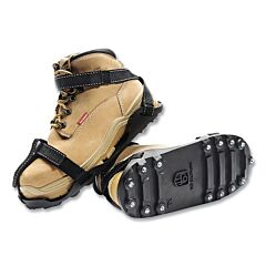 Impacto Sasq40 Sasquatch™ Full Foot Ice Traction Overshoes, Thermo Plastic Elastomer (Tpe)/Steel Cleats, Black, Large