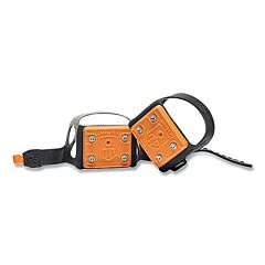Impacto Heeltraction Heel Traction Targeted Ice Traction Cleats, Steel, Universal, Thermoplastic Elastomer (Tpe), Orange/Black