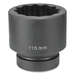 Grey Pneumatic 72185M Impact Socket, 2-1/2 In Drive Size, 185 Mm Socket Size, Star, 12-Point, Standard Length