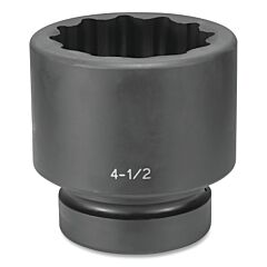 Grey Pneumatic 7504R Impact Socket, 2-1/2 In Drive Size, 6-3/8 In Socket Size, Star, 12-Point, Standard Length