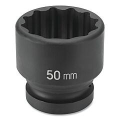 Grey Pneumatic 62155M Impact Socket, 1-1/2 In Drive Size, 155 Mm Socket Size, Star, 12-Point, Standard Length