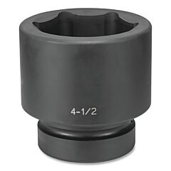 Grey Pneumatic 7164R Impact Socket, 2-1/2 In Drive Size, 5-1/8 In Socket Size, Hex, 6-Point, Standard Length