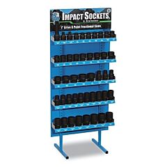 Grey Pneumatic D445 Display, 1 In Dr, Includes 45-Pc 6-Point Sae Impact Sockets W/(3) Attachments