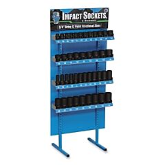 Grey Pneumatic D342-12 Display, 3/4 In Dr, Includes 42-Pc 12 Point Sae Impact Sockets