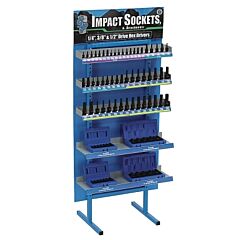 Grey Pneumatic D157H Display, 1/4 In Dr, 3/8 In Dr, 1/2 In Dr, Incl 57-Pc Metric/Sae Hex Drivers And (2) 7-Pc Sets/(2) 10-Pc Sets W/Molded Cases