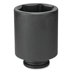 Grey Pneumatic 6144D Impact Socket, 1-1/2 In Drive Size, 4-1/2 In Socket Size, Hex, 6-Point, Deep Length