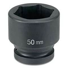 Grey Pneumatic 60100M Impact Socket, 1-1/2 In Drive Size, 100 Mm Socket Size, Hex, 6-Point, Standard Length