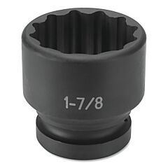 Grey Pneumatic 4328R Impact Socket, 1 In Drive Size, 4 In Socket Size, Star, 12-Point, Standard Length