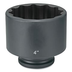 Grey Pneumatic 6306R Impact Socket, 1-1/2 In Drive Size, 3-5/16 In Socket Size, Star, 12-Point, Standard Length