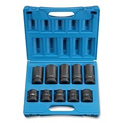 Grey Pneumatic 9152 Impact Socket Set, 1 In Dr, Metric/Sae, 6-Point, 13/16 In To 1 In, 33 Mm, 10-Pc Wheel Service