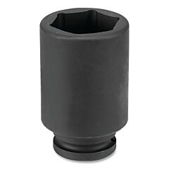 Grey Pneumatic 6062Md Impact Socket, 1-1/2 In Drive Size, 62 Mm Socket Size, Hex, 6-Point, Deep Length