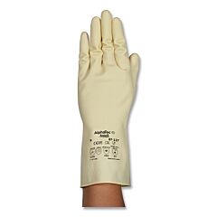 Alphatec® 87-137-090 Natural Rubber Latex Gloves, Size 9, Natural