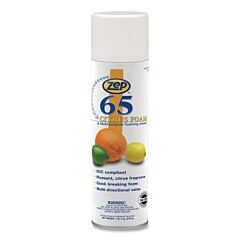 Zep 3701 65 Citrus Foam Multi-Purpose Cleaner, 20 Oz, Aerosol Can, Citrus Scent