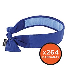 Ergodyne 12570 Chill-Its 6700Ct Cooling Bandana Headband - Pva - Tie, Blue