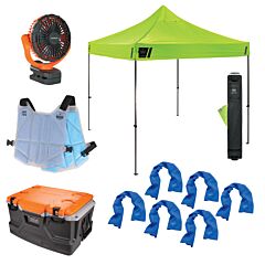 Ergodyne 12344 Chill-Its 6672 Heat Stress Prevention And Recovery Station Kit,