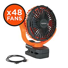 Ergodyne 12801 Chill-Its 6090 Rechargeable Portable Jobsite Fan, Orange