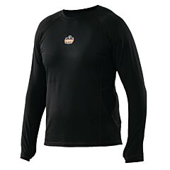 Ergodyne 40208 N-Ferno 6435 Midweight Long Sleeve Base Layer Shirt - 240G, Black, Size 4X-Large