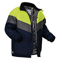 Ergodyne 41134 N-Ferno 6464 Insulated Freezer Jacket - Heat Reflective Lining, Navy, Size Large