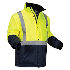 Ergodyne 41271 N-Ferno 6478 Class 2 Insulated Hi-Vis Freezer Jacket, Lime, Size X-Small