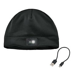 Ergodyne 16792 N-Ferno 6801 Winter Skull Cap With Led Rechargeable Light, Black