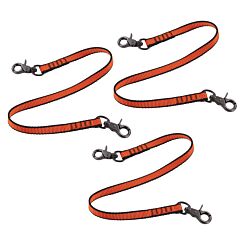 Ergodyne 19264 Squids 3153 Web Lanyard Dual Trigger Hooks, Orange, Size Medium