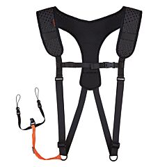 Ergodyne 19252 Squids 3142 Barcode Scanner Harness Padded Shoulder, Black, Size Medium/Large
