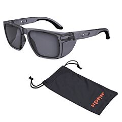 Ergodyne 58211 Skullerz Sixten-Afas Safety Glasses - Afas Lenses, Smoke Lens, Size Translucent Smoke Frame