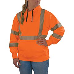 Ergodyne 23125 Glowear 8304W Performance - Women'S 340G Hoodie, Orange, Size X-Large
