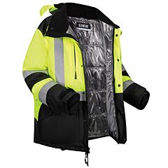 Ergodyne 25723 Glowear 8390 Hi-Vis Jacket - Heat Reflective Lining, Lime, Size Medium
