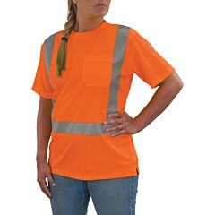 Ergodyne 22086 Glowear 8274 Class 2 Hi-Vis T-Shirt, Orange, Size 2X-Large