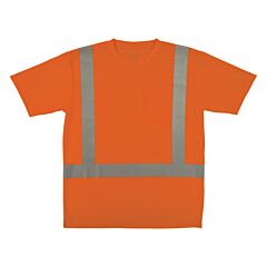 Ergodyne 21859 Glowear 8282 Class 2 Essential Hi-Vis T-Shirt, Orange, Size 5X-Large