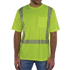 Ergodyne 22236 Glowear 8292 Class 2 Performance Hi-Vis T-Shirt, Lime, Size 2X-Large