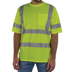 Ergodyne 22033 Glowear 8367 Class 3 Essential Hi-Vis T-Shirt, Lime, Size Medium