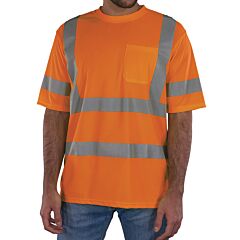 Ergodyne 22047 Glowear 8367 Class 3 Essential Hi-Vis T-Shirt, Orange, Size 3X-Large