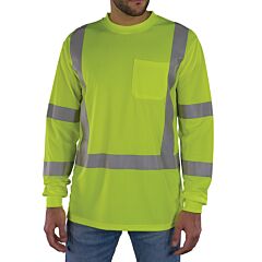 Ergodyne 22056 Glowear 8368 Class 3 Essential Hi-Vis Long Sleeve Shirt, Lime, Size 2X-Large