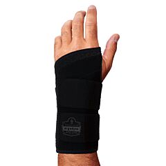 Ergodyne 70149 Proflex 4015 Wrist Brace Support Double Strap, Black, Size M-Left Hand
