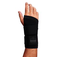 Ergodyne 70154 Proflex 4015 Wrist Brace Support Double Strap, Black, Size L-Right Hand