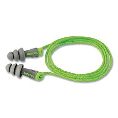 Moldex 6435 Alphas™ Reusable Earplug, Vinyl, Green/Gray, Corded