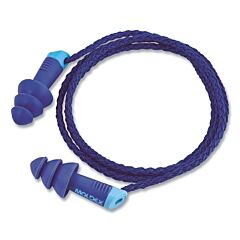 Moldex 6436 Alphas™ Reusable Earplug, Vinyl, Blue, Metal Detectable
