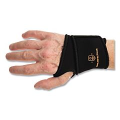 Impacto Ts22650 Thermo Wrap™ Wrist Support, Nylon, Thumb Loop, Hook-And-Loop Closure, Large/X-Large, Black