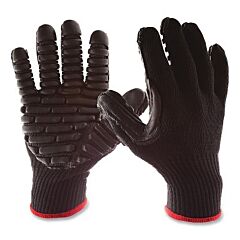 Impacto Vi473240 Blackmaxx® The Original Vibration Reducing Gloves, Nylon/Cotton, Large, Black