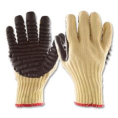 Impacto Vi4740 Blackmaxx® Blade Anti-Vibration Anti-Slash Gloves, Medium, Black/Yellow