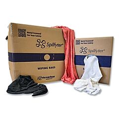 Spilfyter Wr3500C-50Cbx Reclaimed Wiping Product, Mixed, 50 Lb Compressed Box, Terry