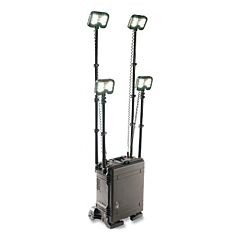 Pelican™ 094700-0012-110 Remote Area Lighting System, 12 V, High 24000/Low 6000 Lumens, Black, Multi Terrain Trolley